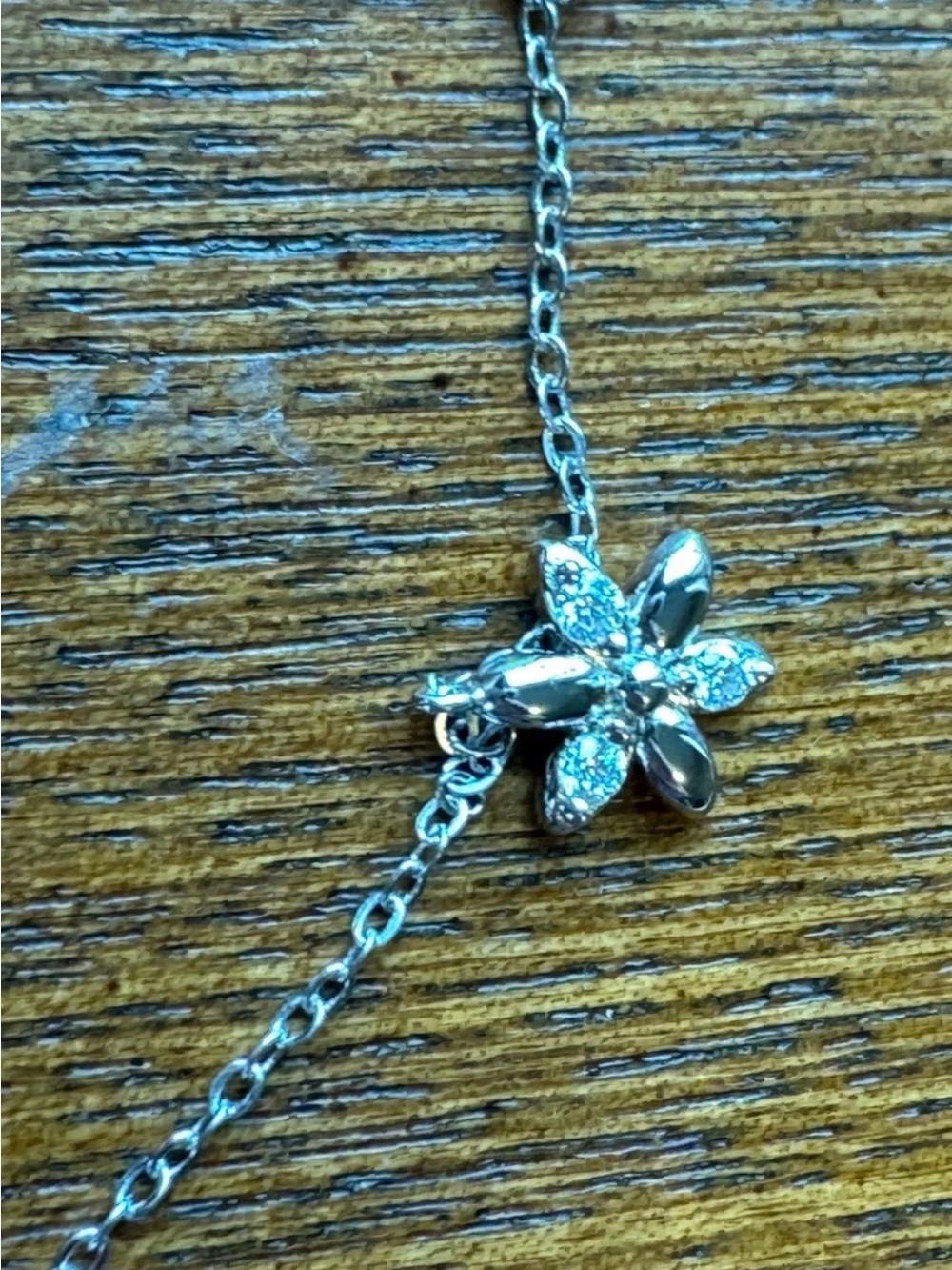 Moissanite 3 Flower/2 Stones Chain 925 Sterling Silver Bracelet - Picture 10 of 14